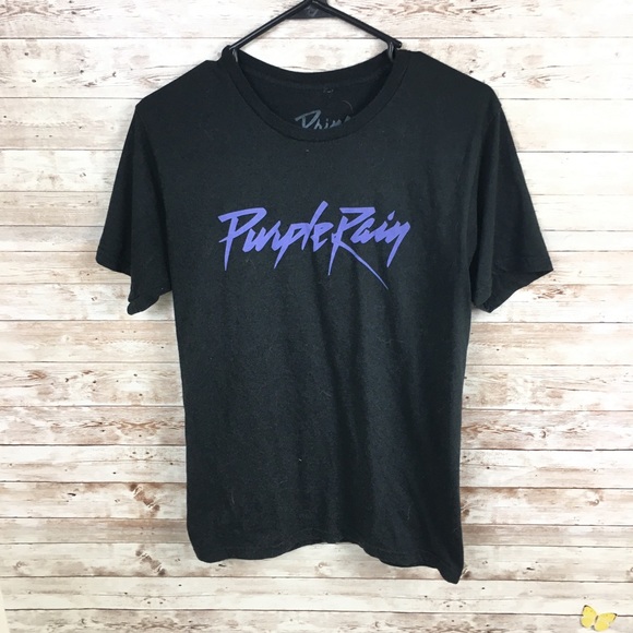 Prince Black Purple Rain Tee Shirt Size Small